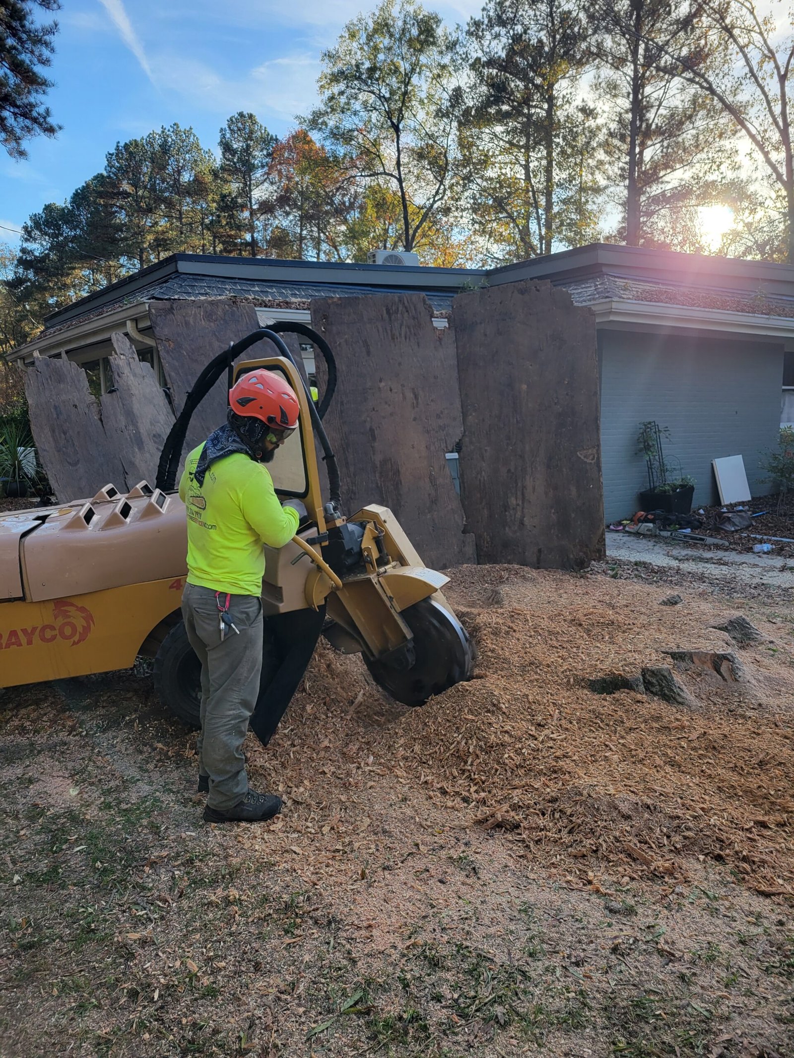 stump grinding in chapel hill rayco